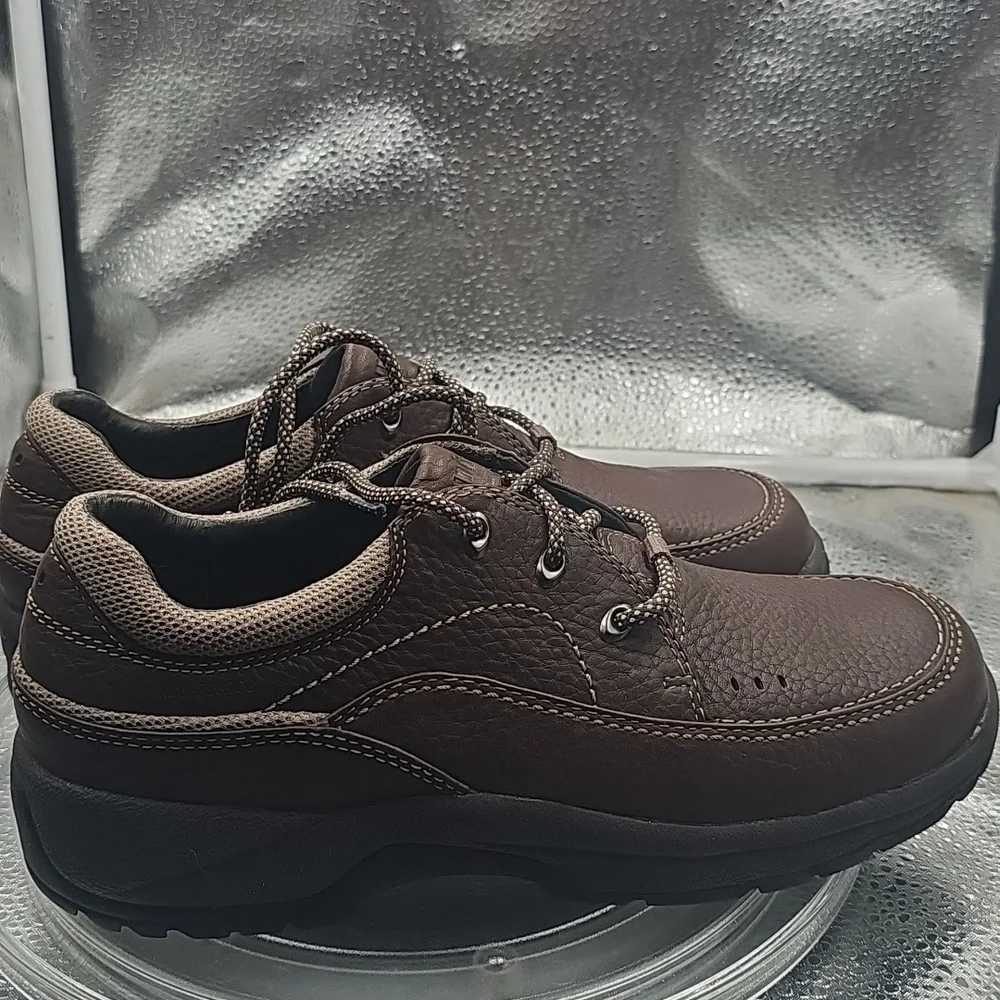 C Brown And Tan Water Proof Shoes Branding Is Dunham